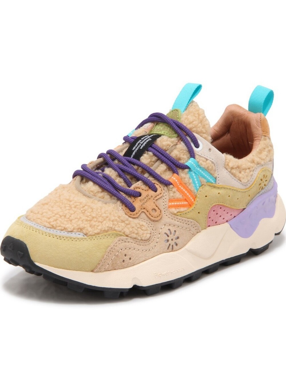 NWT SNEAKER DONNA FLOWER MOUNTAIN YAMANO3 UNISEX SUEDE/TEDDY SHOES 8.5